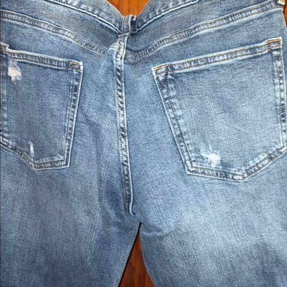 Old Navy Men's Ripped Skinny Jeans - Dark Blue - Picture 5 of 6